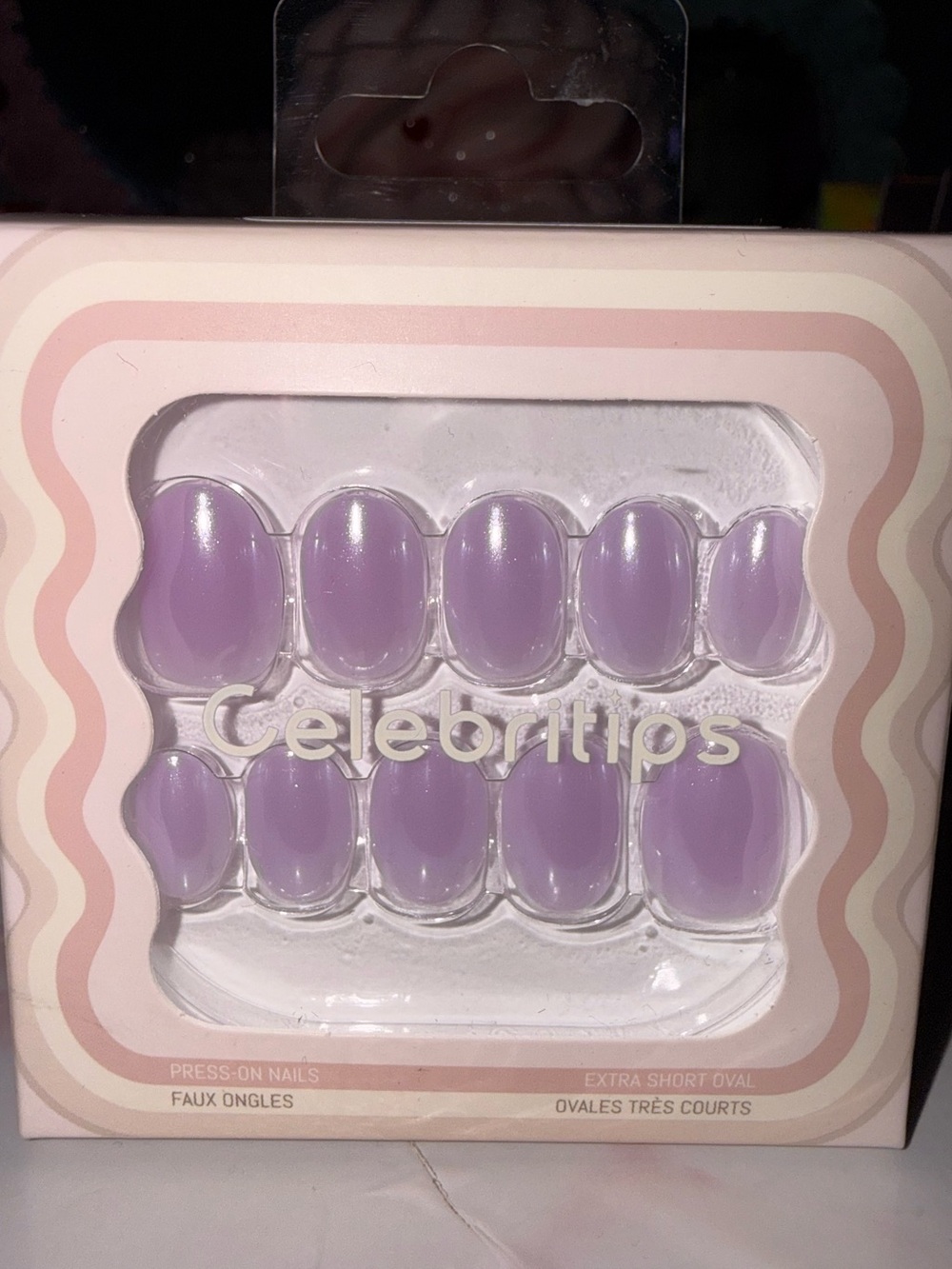 Celebritips Lavender Press-On Nails - Extra Short Oval